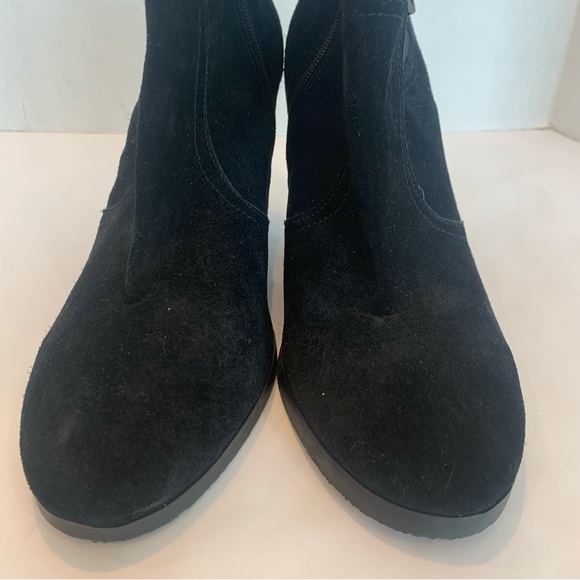 FRANCO SARTO size 12 Warrick wedge suede bootie with zipper and buckle detail - Picture 5 of 16